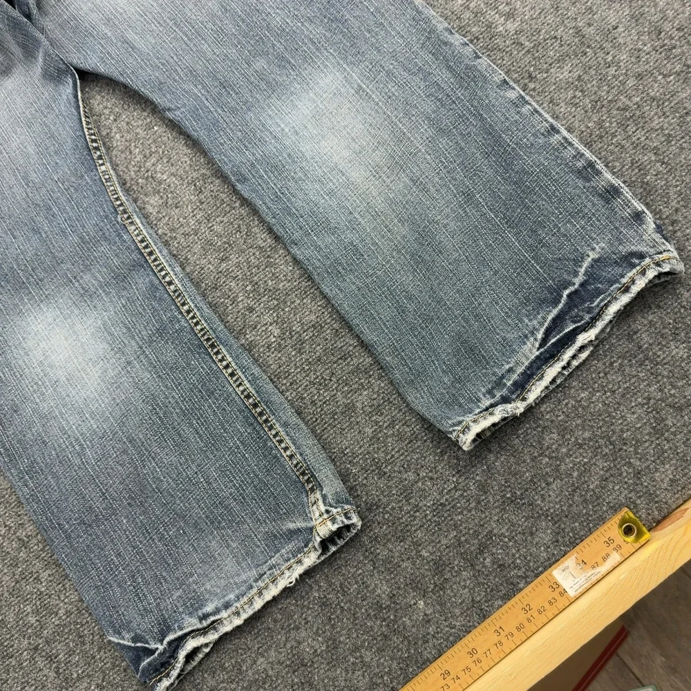 American Eagle Jeans Mens 36x30 Blue Cotton Relaxed Fit Distressed Casual Style